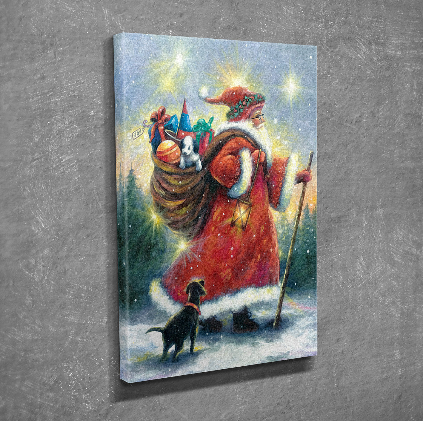 Quadro Decorativo em Tela DC176 Multicolor 30x40cm com Moldura de Madeira - Arte em Canvas 100% para Decoração de Interiores