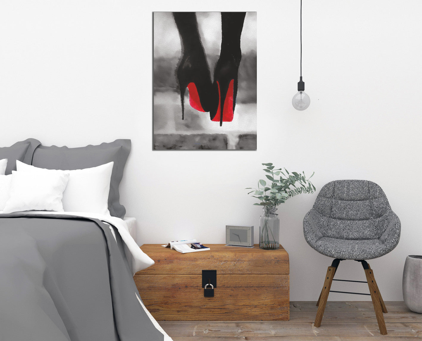 Quadro Decorativo em Tela DC179 Multicolor 30x40cm com Moldura de Madeira - Arte em Canvas 100% para Decoração de Interiores