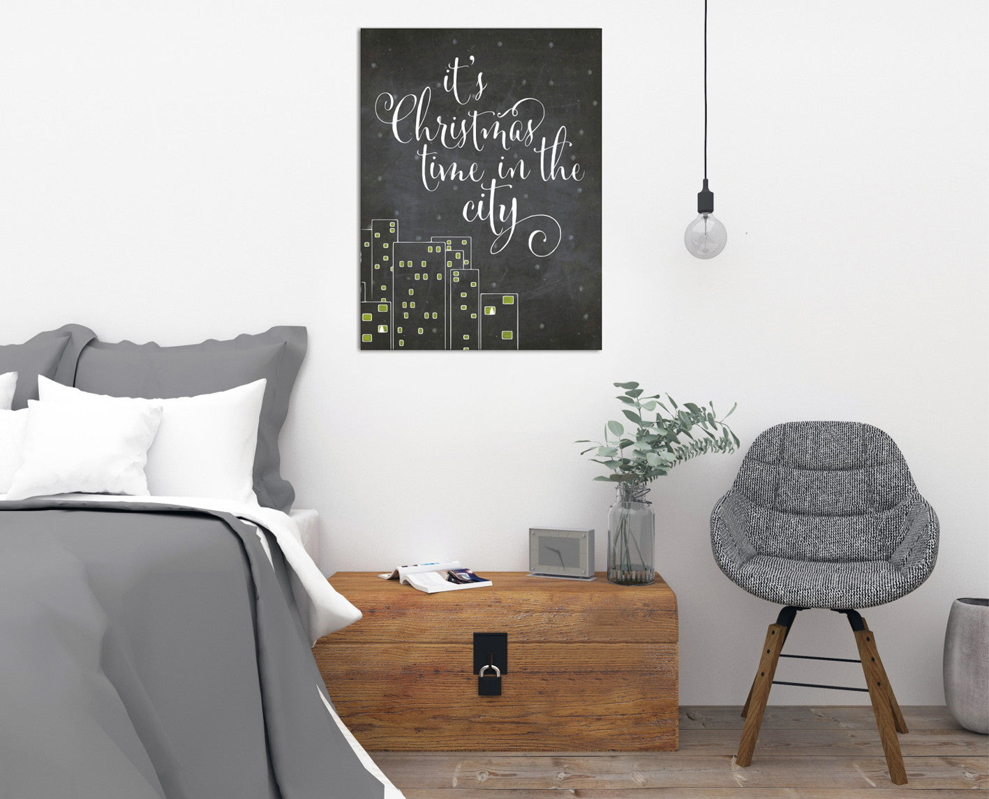 Quadro Decorativo em Tela DC180 Multicolor 30x40cm com Moldura de Madeira - Arte em Canvas 100% para Decoração de Interiores