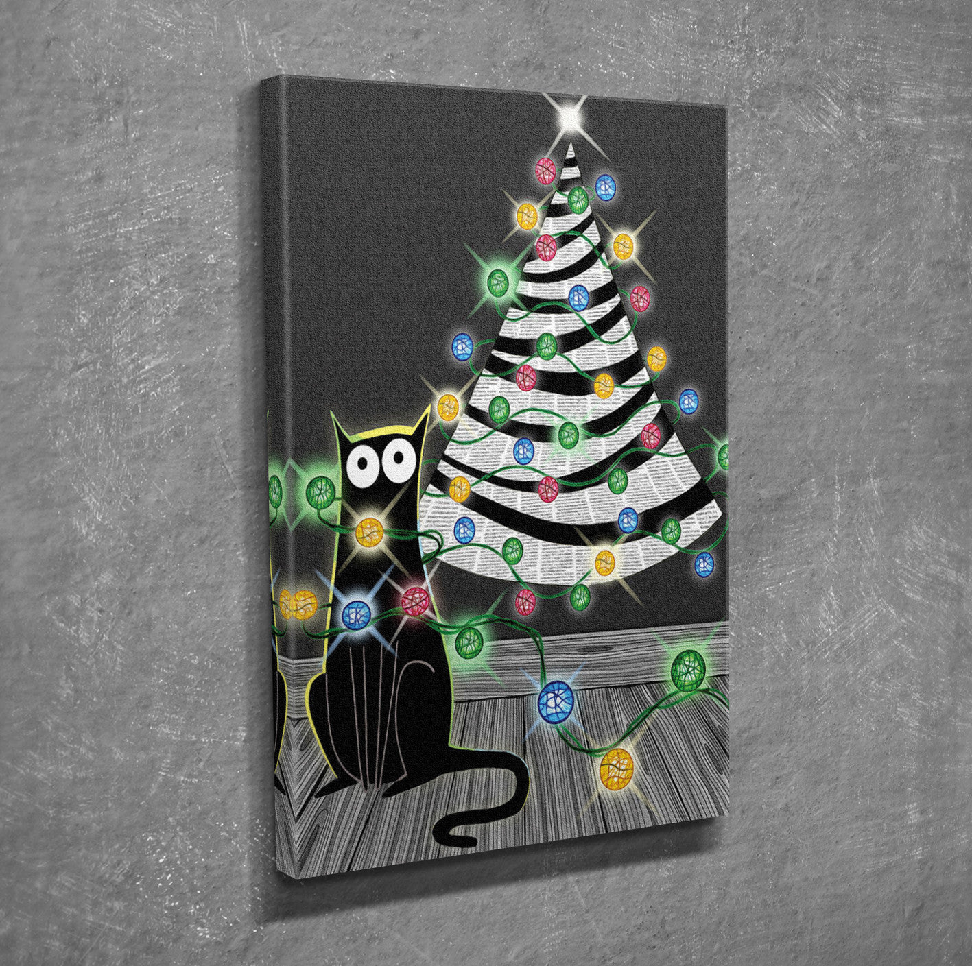 Quadro Decorativo em Tela DC187 Multicolor 30x40cm com Moldura de Madeira - Arte em Canvas 100% para Decoração de Interiores