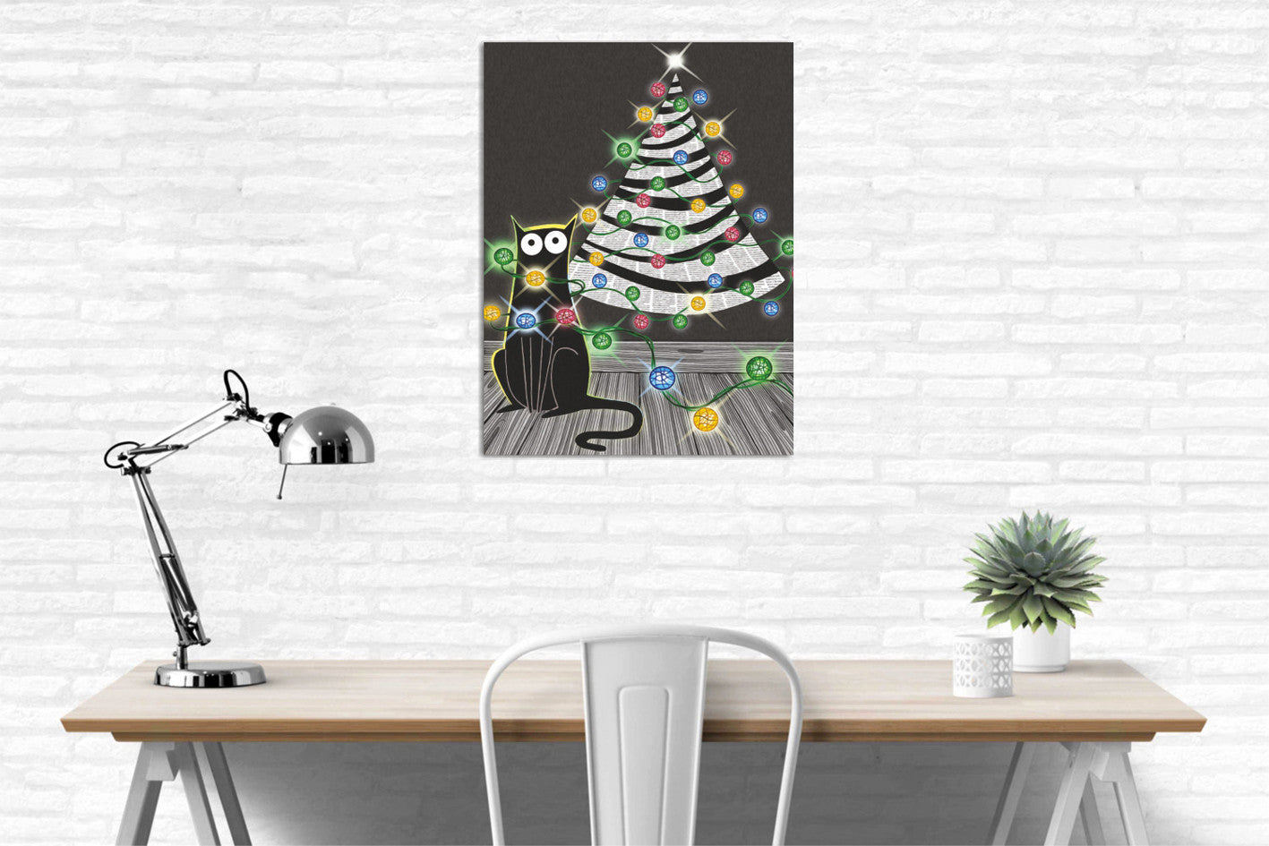 Quadro Decorativo em Tela DC187 Multicolor 30x40cm com Moldura de Madeira - Arte em Canvas 100% para Decoração de Interiores