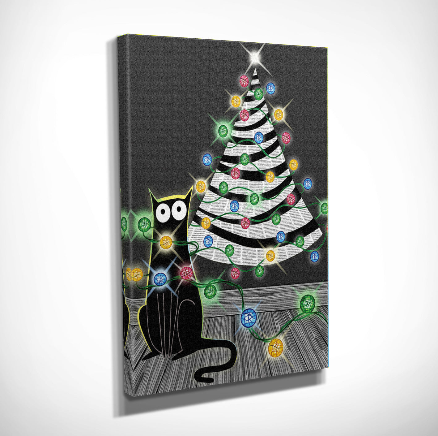 Quadro Decorativo em Tela DC187 Multicolor 30x40cm com Moldura de Madeira - Arte em Canvas 100% para Decoração de Interiores