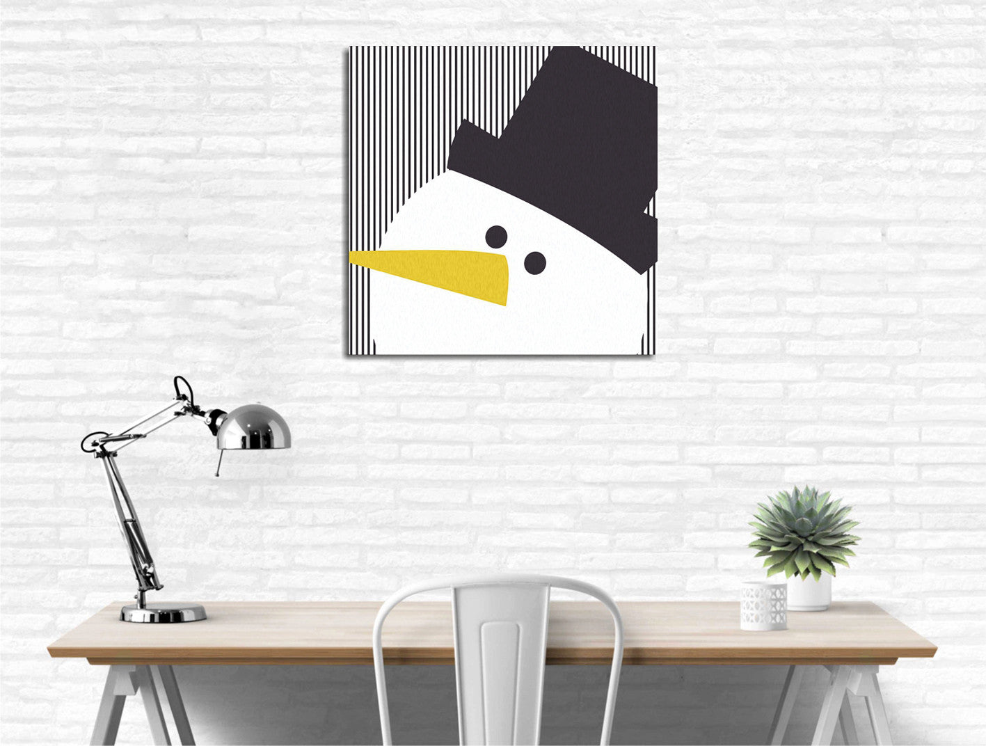 Quadro Decorativo em Tela KC184 Multicolor 45x45cm com Moldura de Madeira - Arte Moderna para Decoração de Interiores