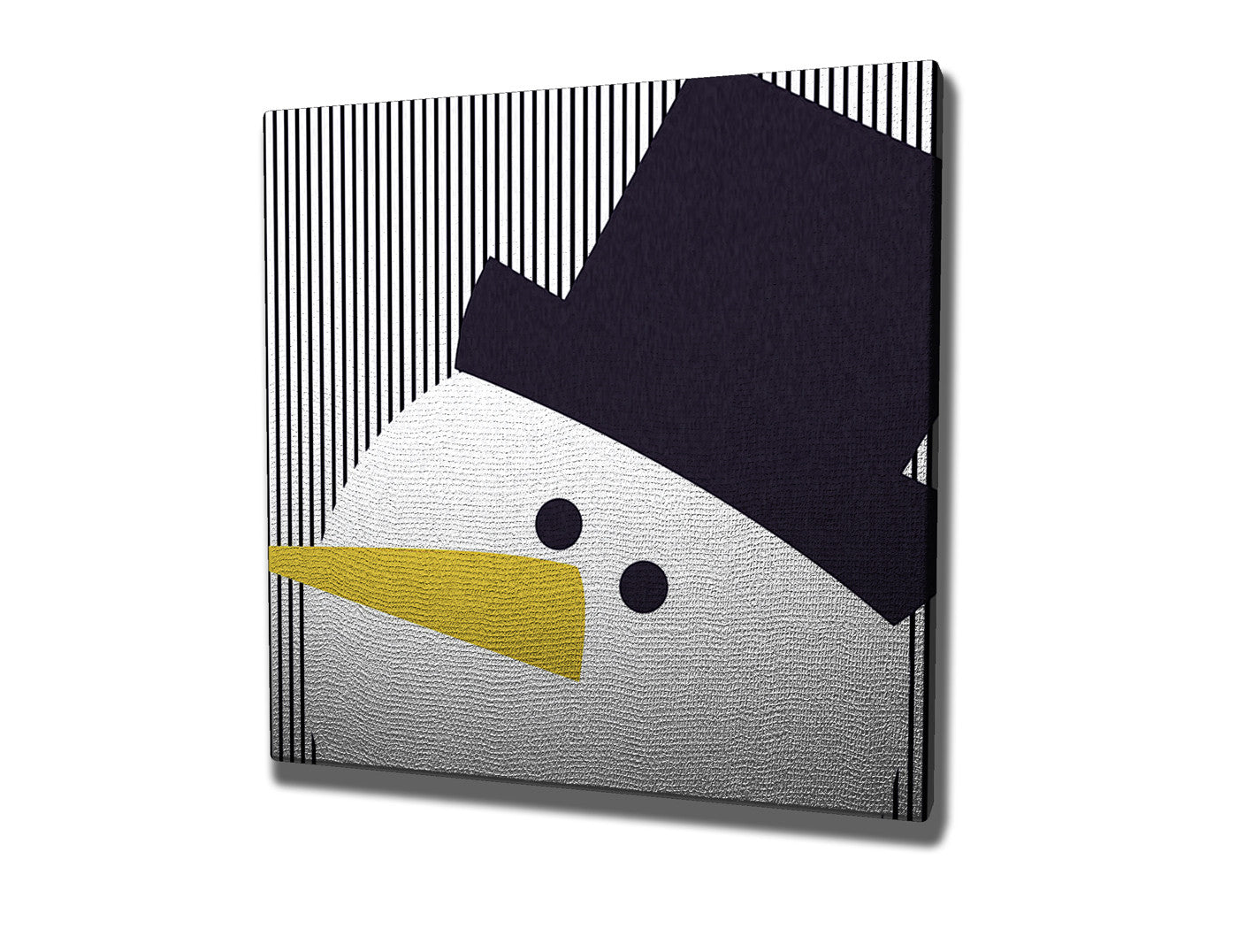 Quadro Decorativo em Tela KC184 Multicolor 45x45cm com Moldura de Madeira - Arte Moderna para Decoração de Interiores