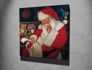 Quadro Decorativo em Tela KC186 Multicolor 45x45cm com Moldura de Madeira - Arte Moderna para Decoração de Interiores