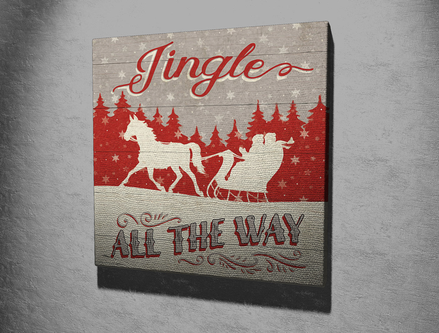 Quadro Decorativo em Tela KC187 Multicolor 45x45cm com Moldura de Madeira - Arte Moderna para Decoração de Interiores