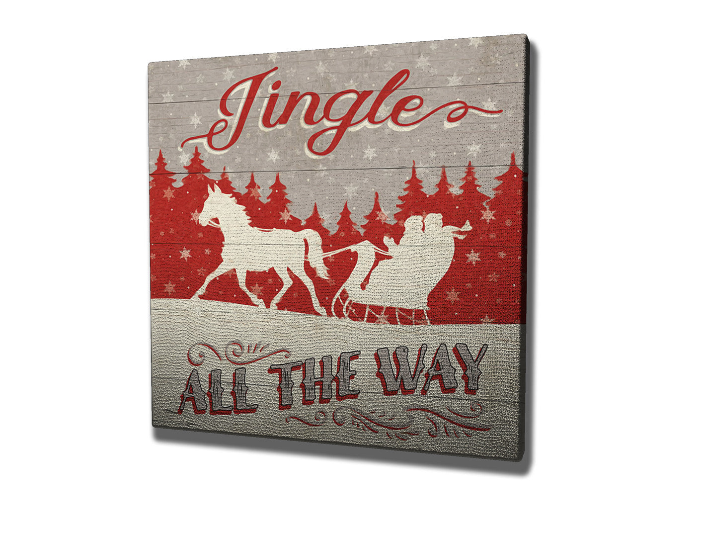 Quadro Decorativo em Tela KC187 Multicolor 45x45cm com Moldura de Madeira - Arte Moderna para Decoração de Interiores