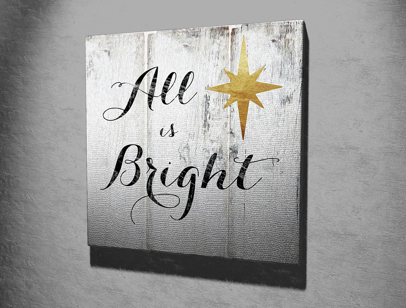 Quadro Decorativo em Tela KC188 Multicolor 45x45cm com Moldura de Madeira - Arte Moderna para Decoração de Interiores