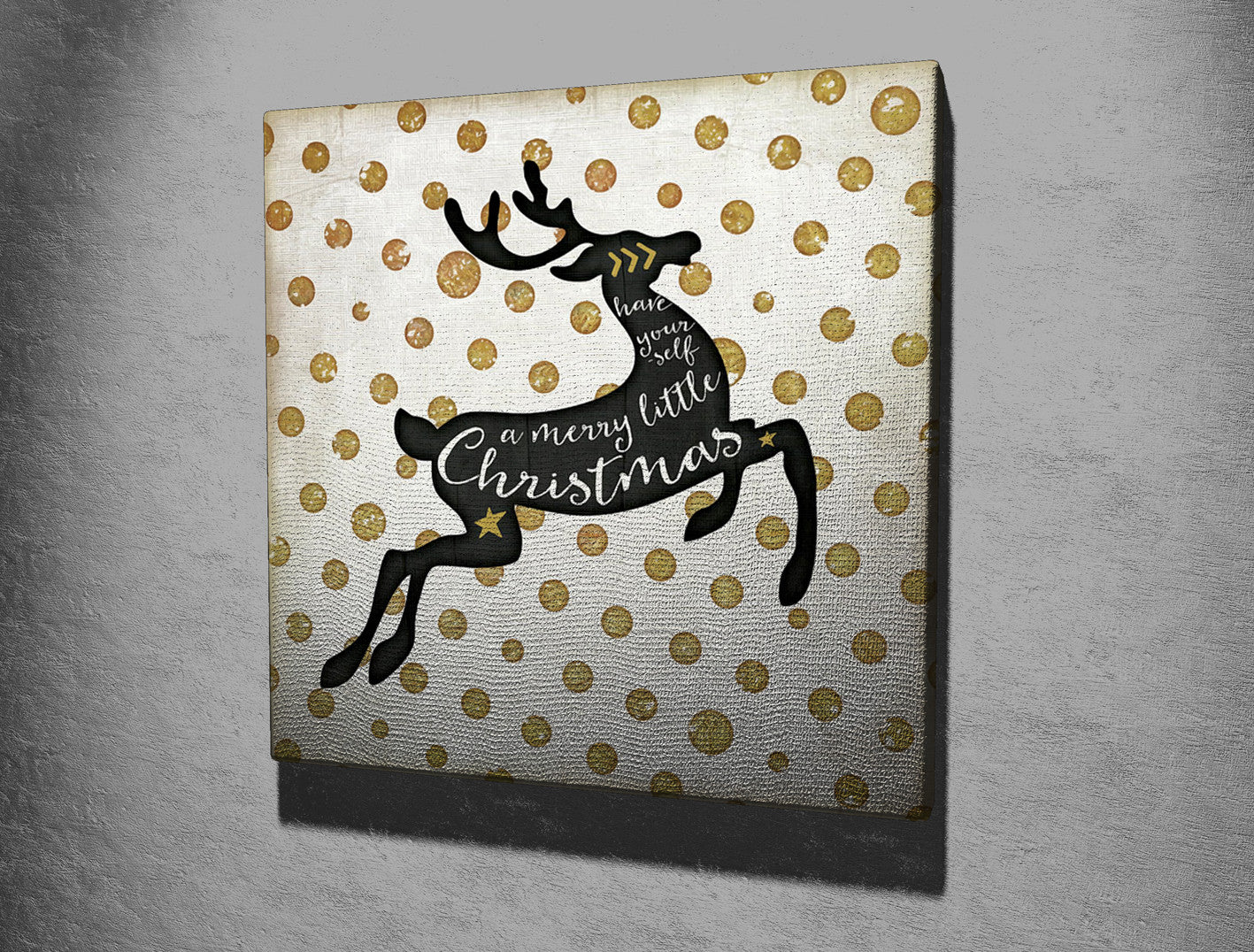 Quadro Decorativo em Tela KC189 Multicolor 45x45cm com Moldura de Madeira - Arte em Canvas 100% para Decoração de Interiores