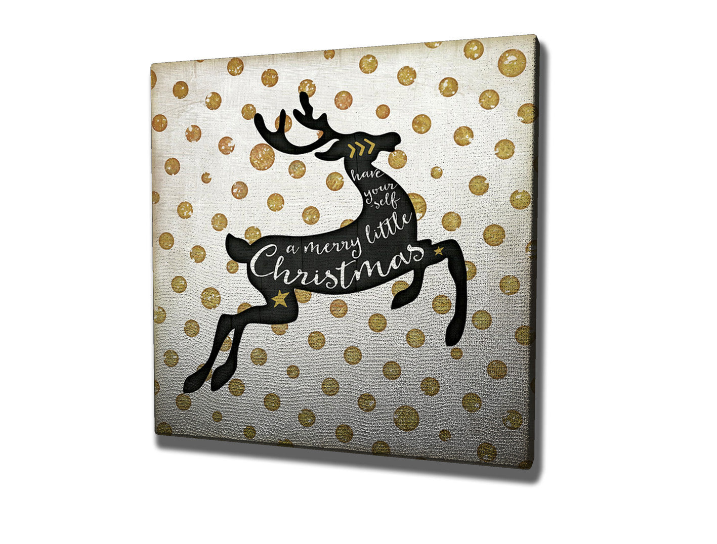 Quadro Decorativo em Tela KC189 Multicolor 45x45cm com Moldura de Madeira - Arte em Canvas 100% para Decoração de Interiores