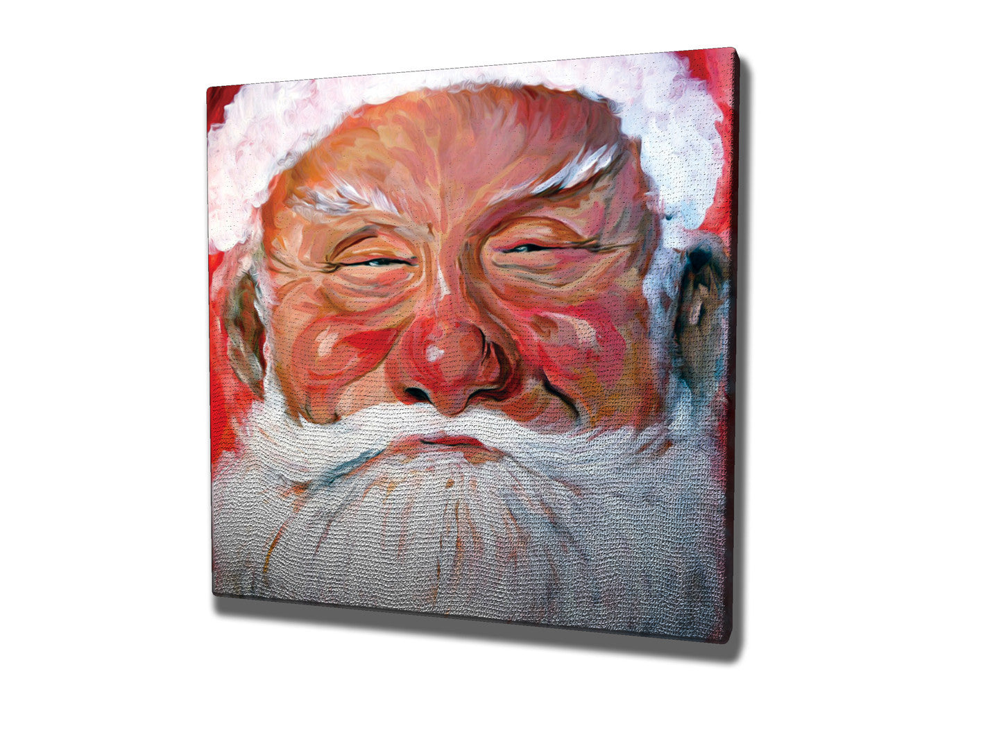 Quadro Decorativo em Tela KC190 Multicolor 45x45cm com Moldura de Madeira - Arte Moderna para Decoração de Interiores