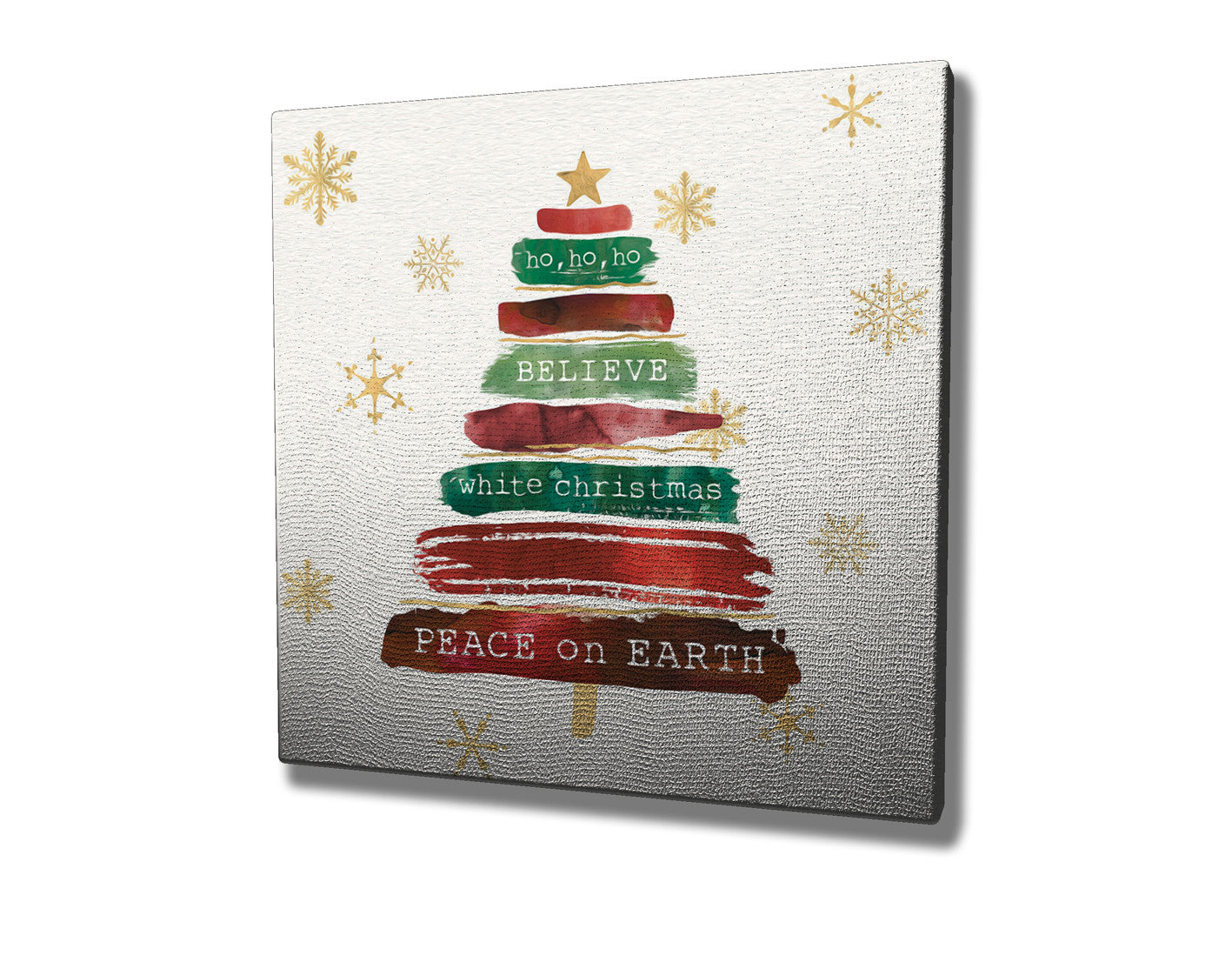 Quadro Decorativo em Tela KC196 Multicolor 45x45cm com Moldura de Madeira - Arte Moderna para Decoração de Interiores