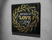 Quadro Decorativo em Tela KC197 Multicolor 45x45cm com Moldura de Madeira - Arte Moderna para Decoração de Interiores