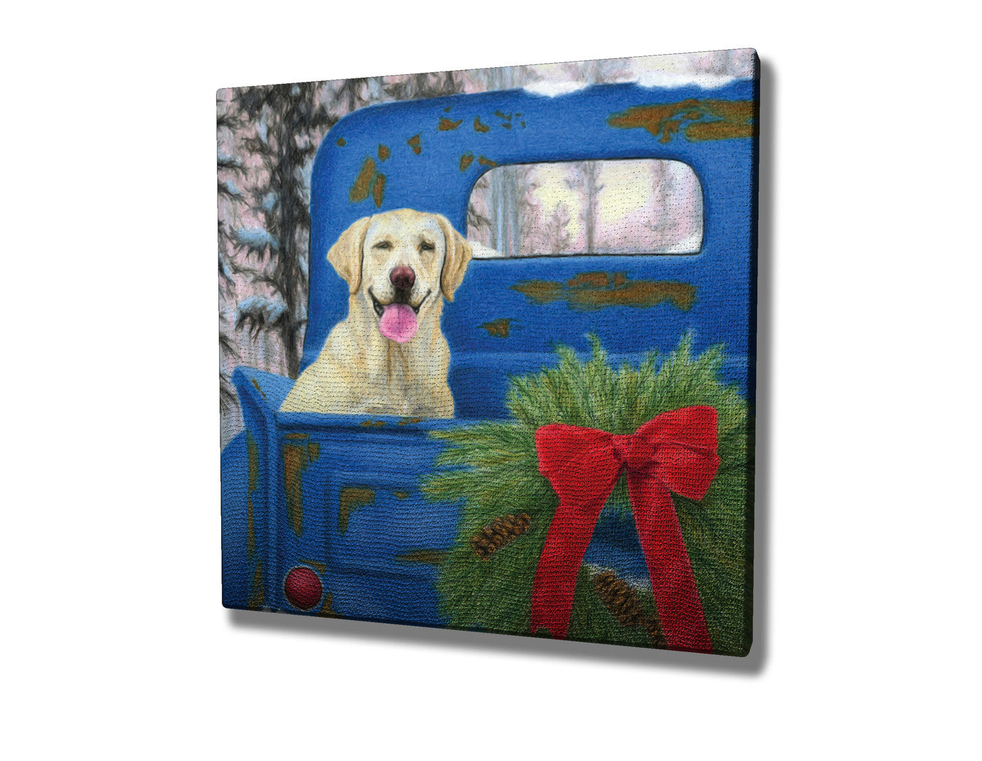 Quadro Decorativo em Tela KC199 Multicolor 45x45cm com Moldura de Madeira - Arte Moderna para Decoração de Interiores