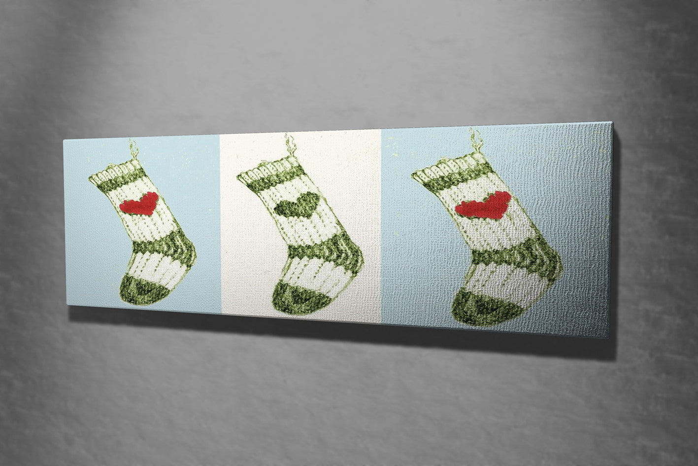 Quadro Decorativo em Tela Canvas Multicolor 30x80cm com Moldura de Madeira - Arte Moderna para Decoração de Interiores