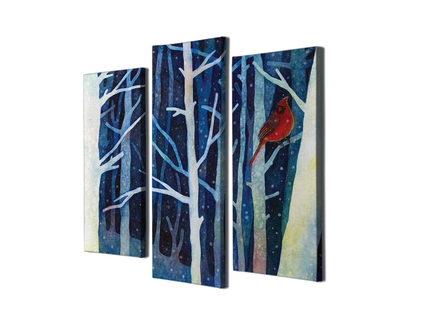 Conjunto de 3 Telas Decorativas Multicolor UC93 - Pintura em Canvas 100% com Moldura de Madeira