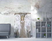 Quadro Decorativo em Tela 50x70cm - Pintura Multicolor com Moldura de Madeira 100% Canvas