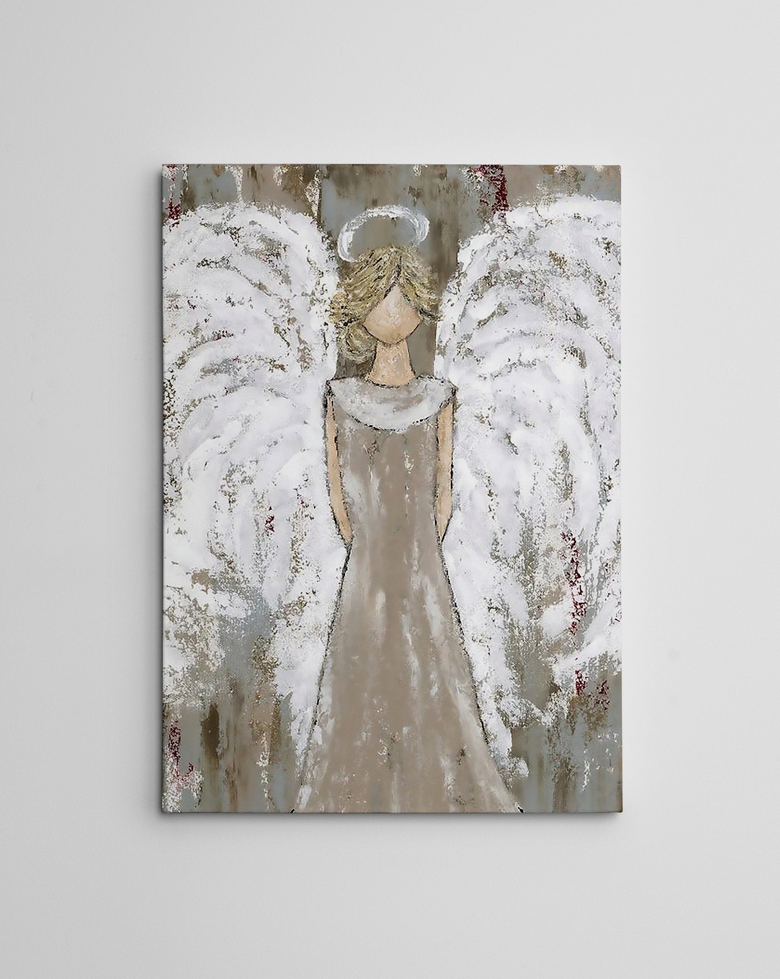 Quadro Decorativo em Tela 50x70cm - Pintura Multicolor com Moldura de Madeira 100% Canvas