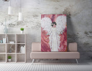 Quadro Decorativo em Tela 50x70cm - Pintura Multicolor com Moldura de Madeira 100% Canvas