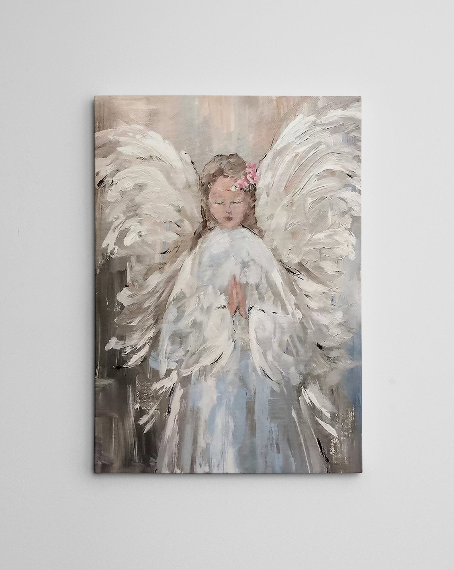 Quadro Decorativo em Tela 50x70cm - Pintura Multicolor com Moldura de Madeira 100% Canvas