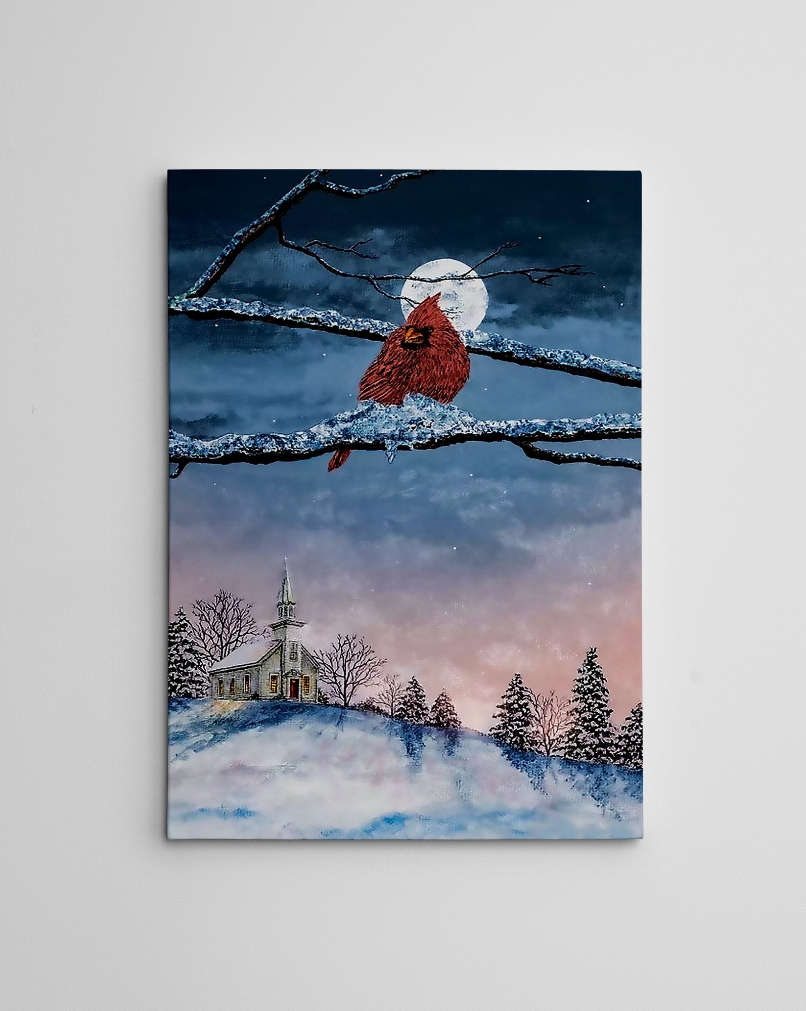 Quadro Decorativo em Tela 50x70cm - Pintura Multicolor com Moldura de Madeira 100% Canvas