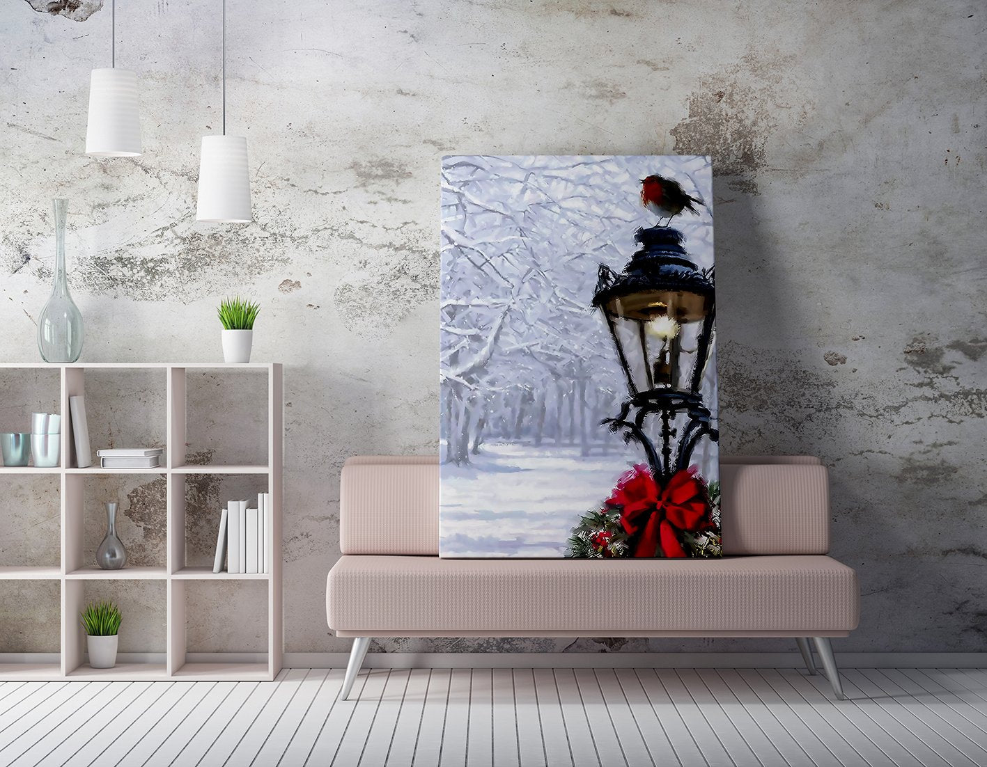 Quadro Decorativo em Tela 50x70cm - Pintura Multicolor com Moldura de Madeira 100% Canvas