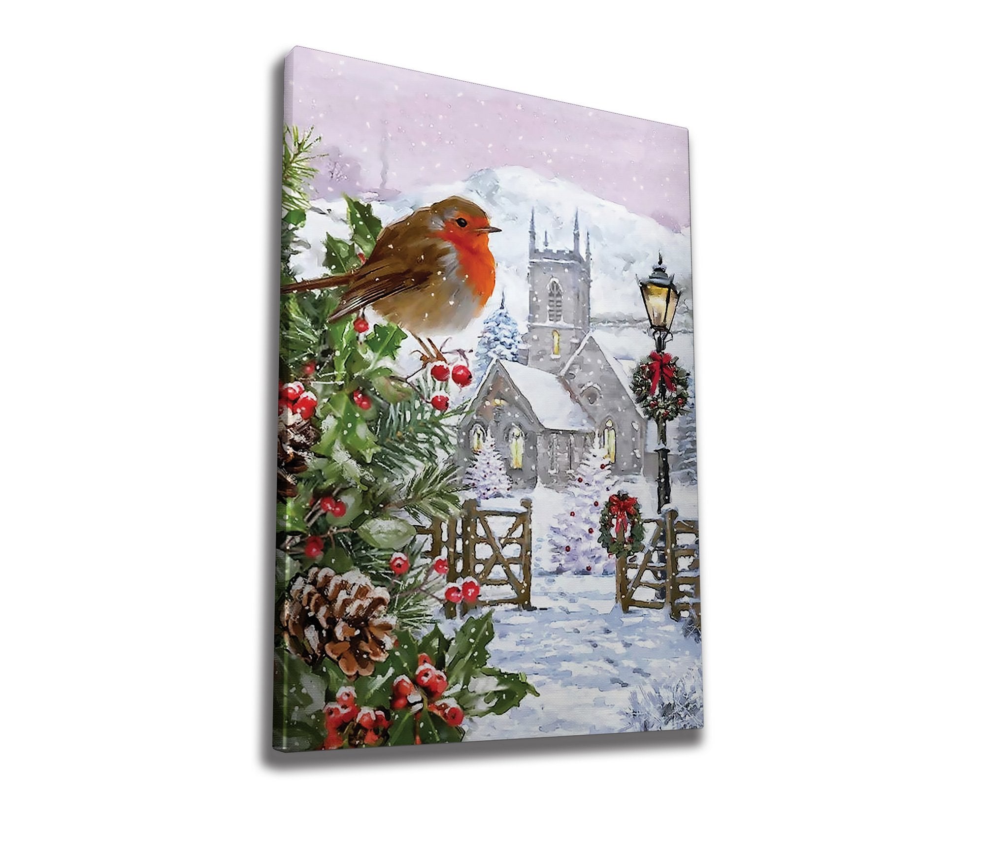 Quadro Decorativo em Tela 50x70cm - Pintura Multicolor com Moldura de Madeira 100% Canvas