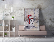 Quadro Decorativo em Tela 50x70cm - Pintura Multicolor com Moldura de Madeira - Arte Moderna para Decoração de Interiores