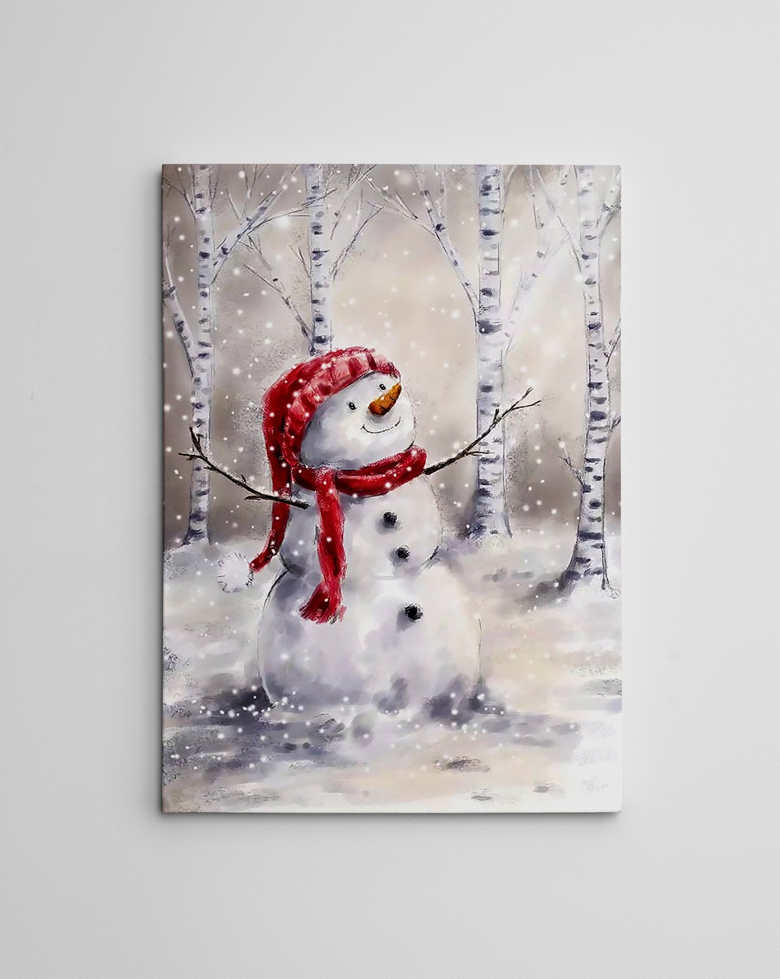 Quadro Decorativo em Tela 50x70cm - Pintura Multicolor com Moldura de Madeira - Arte Moderna para Decoração de Interiores