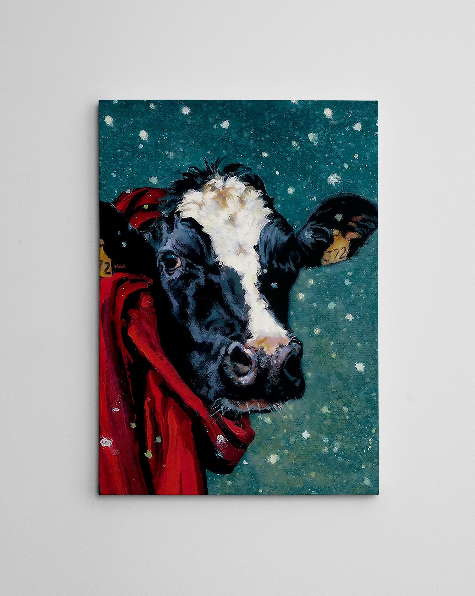 Quadro Decorativo em Tela 50x70cm - Pintura Multicolor com Moldura de Madeira 100% Canvas