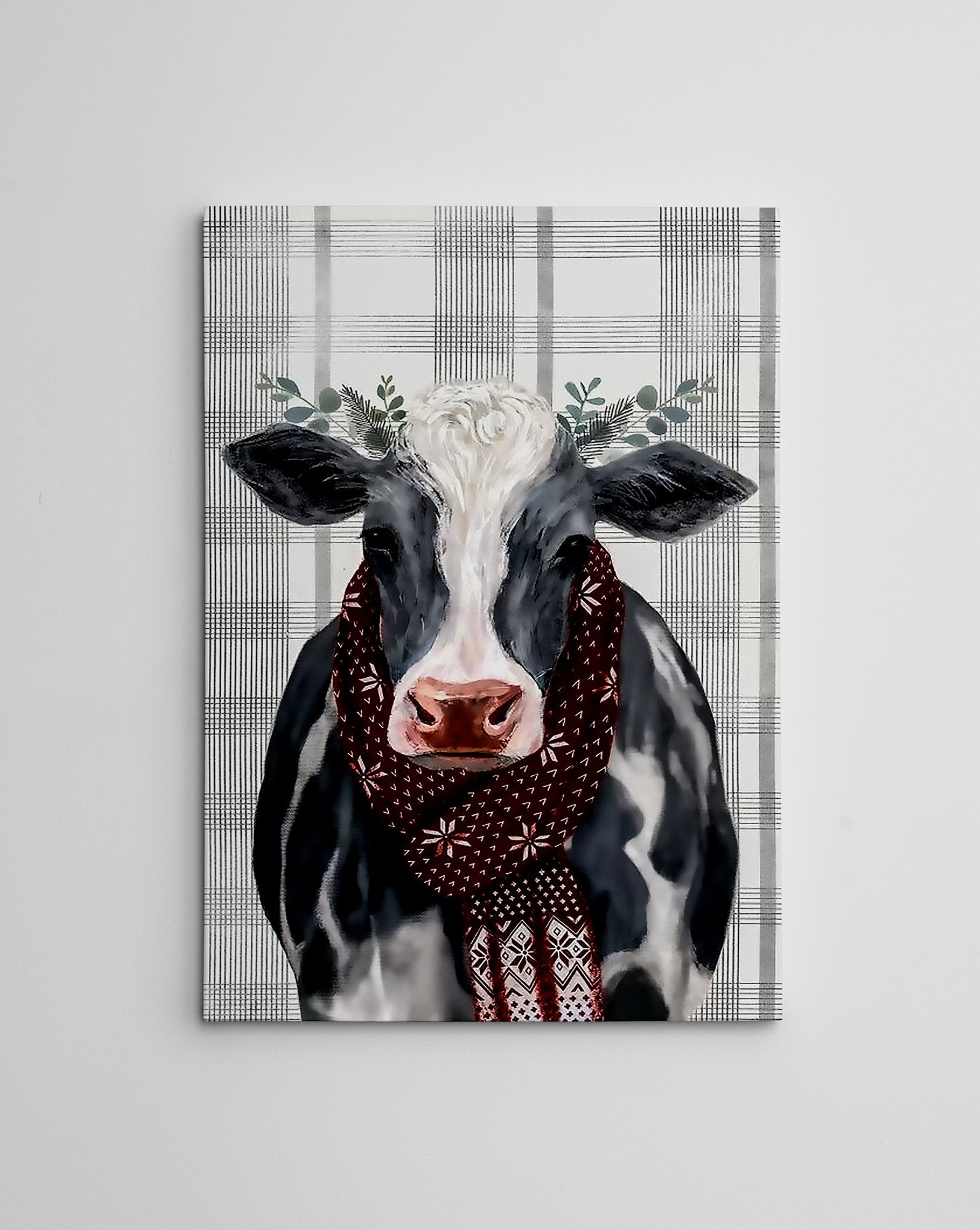 Quadro Decorativo em Tela 50x70cm - Pintura Multicolor com Moldura de Madeira 100% Canvas