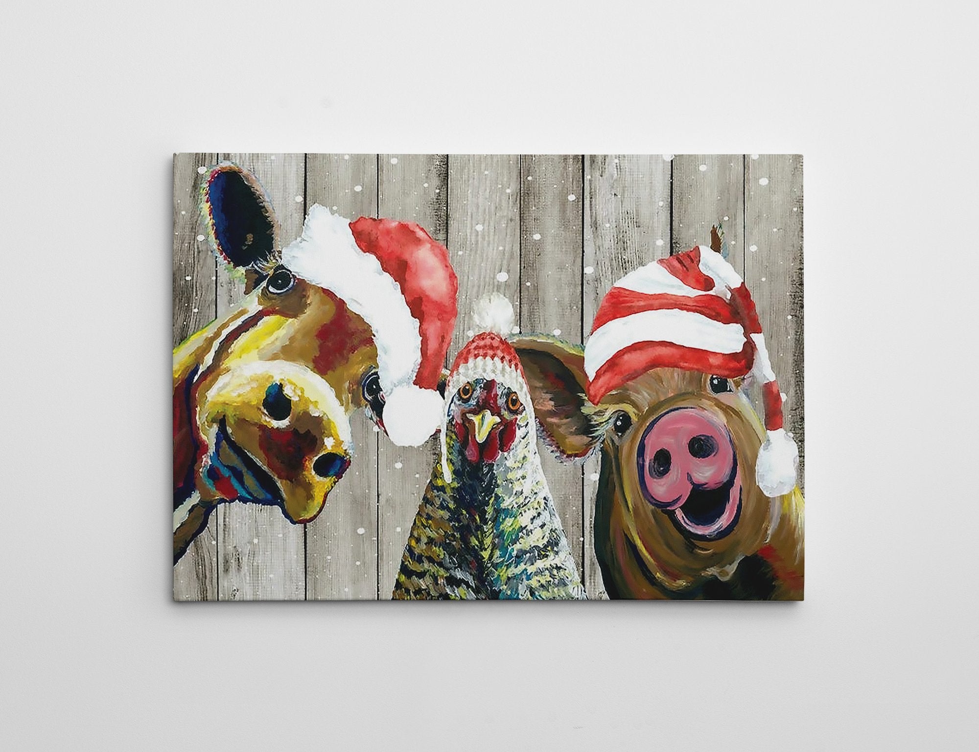 Quadro Decorativo em Tela 50x70cm - Pintura Multicolor com Moldura de Madeira 100% Canvas