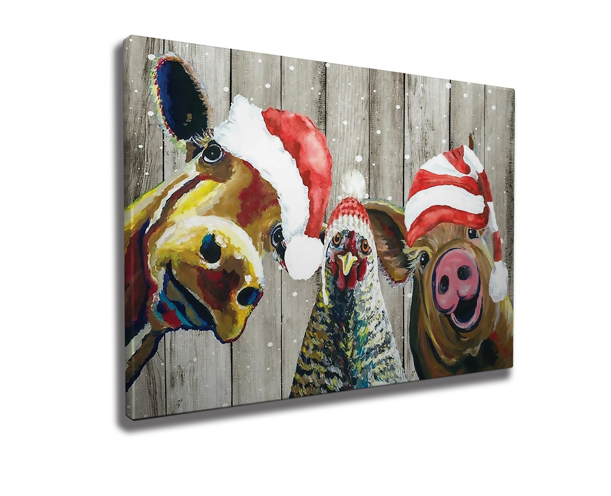 Quadro Decorativo em Tela 50x70cm - Pintura Multicolor com Moldura de Madeira 100% Canvas