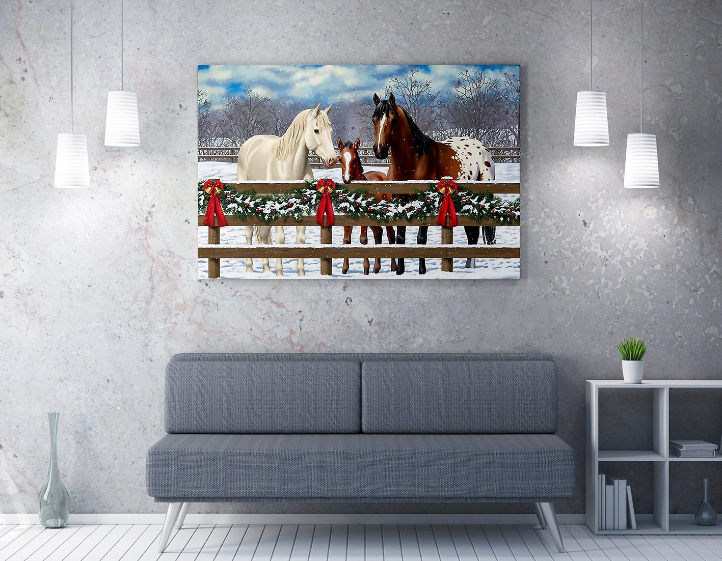 Quadro Decorativo em Tela 50x70cm - Pintura Multicolor com Moldura de Madeira - Arte Premium para Decoração de Interiores