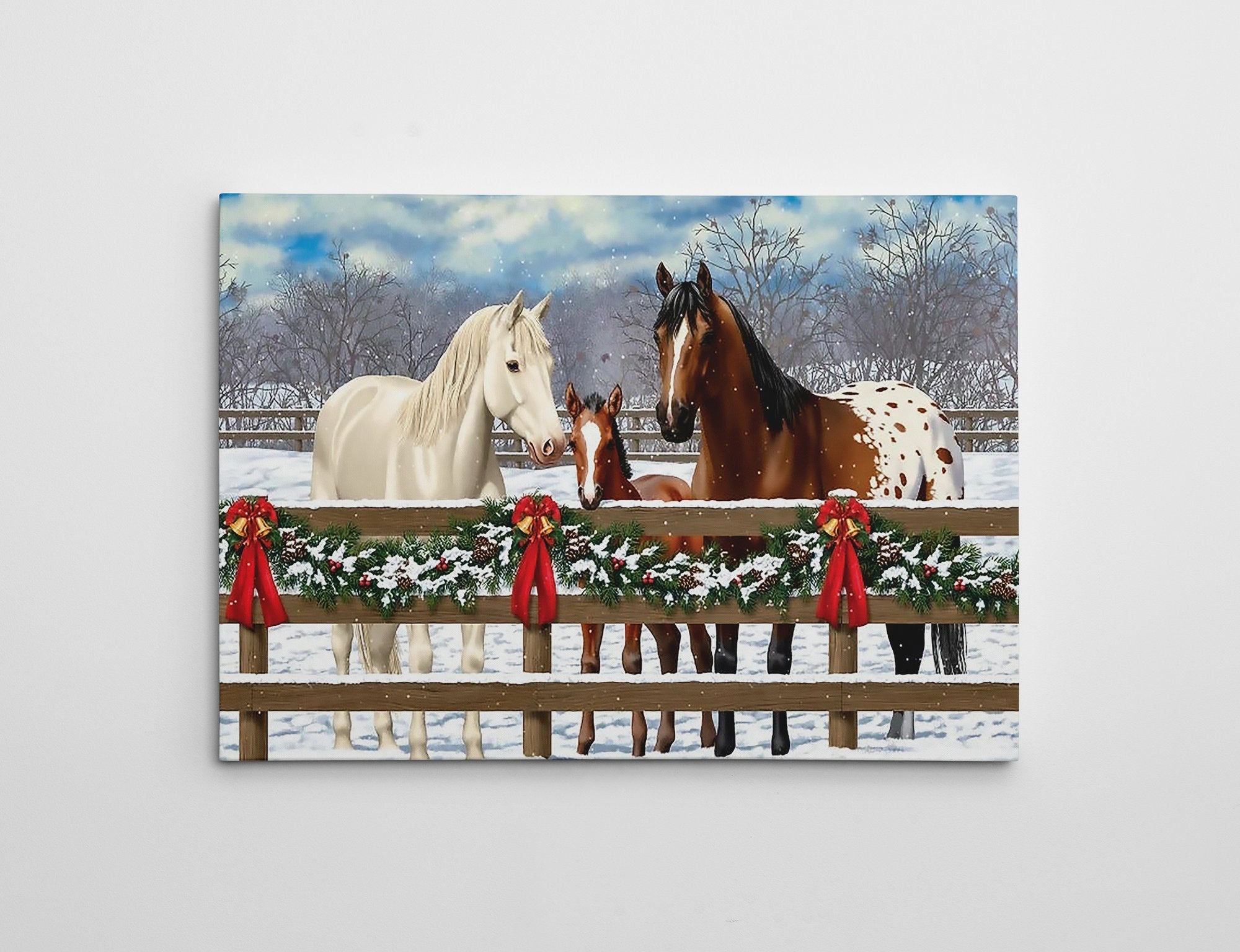 Quadro Decorativo em Tela 50x70cm - Pintura Multicolor com Moldura de Madeira - Arte Premium para Decoração de Interiores