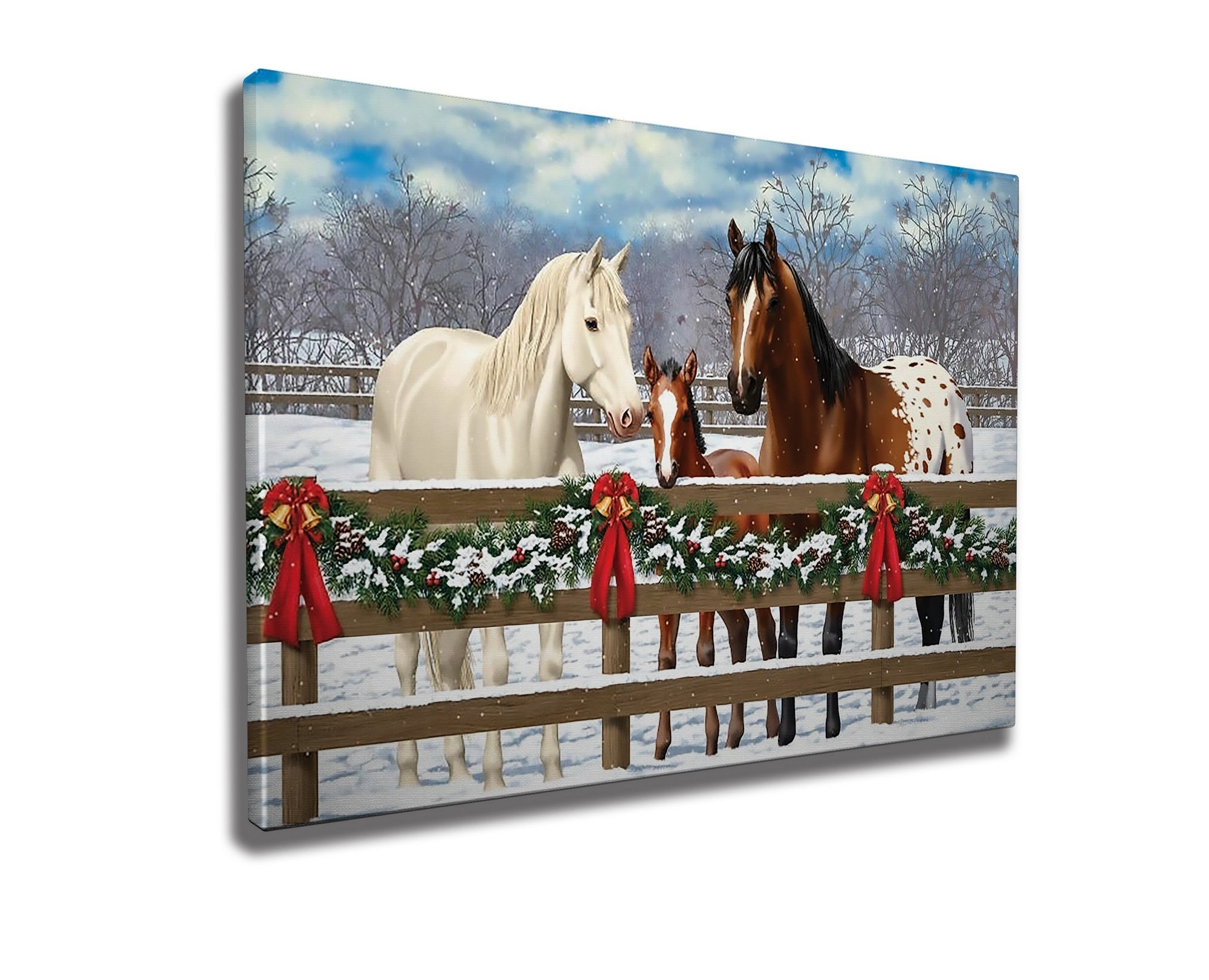 Quadro Decorativo em Tela 50x70cm - Pintura Multicolor com Moldura de Madeira - Arte Premium para Decoração de Interiores