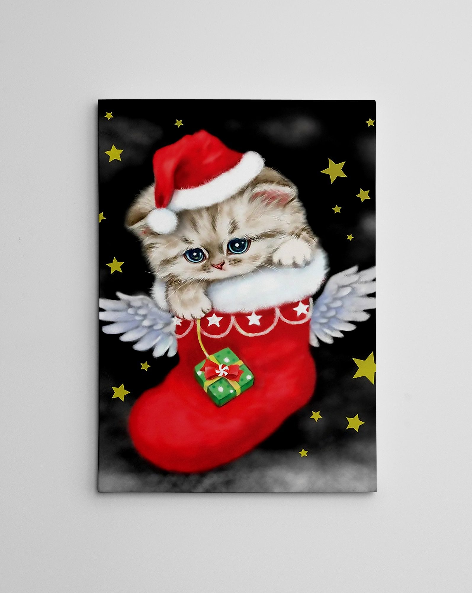 Quadro Decorativo em Tela 50x70cm - Pintura Multicolor com Moldura de Madeira 100% Canvas