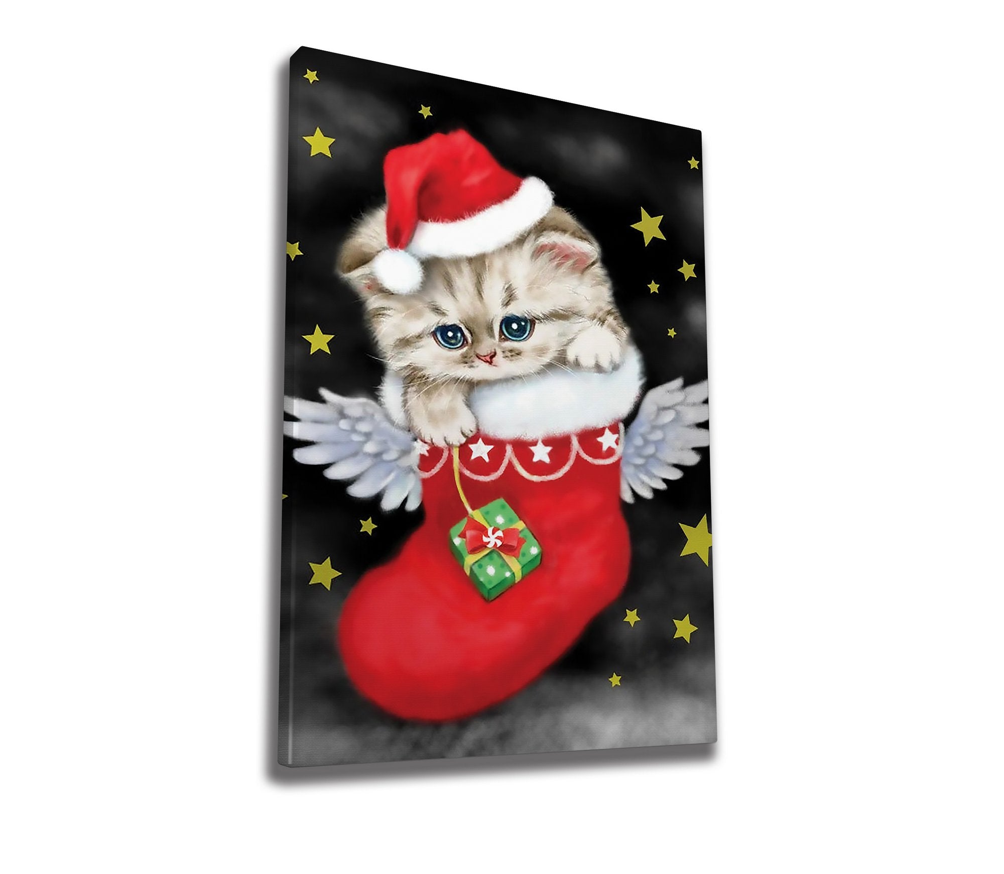 Quadro Decorativo em Tela 50x70cm - Pintura Multicolor com Moldura de Madeira 100% Canvas