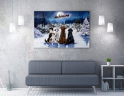 Quadro Decorativo em Tela 50x70cm - Pintura Multicolor com Moldura de Madeira 100% Canvas