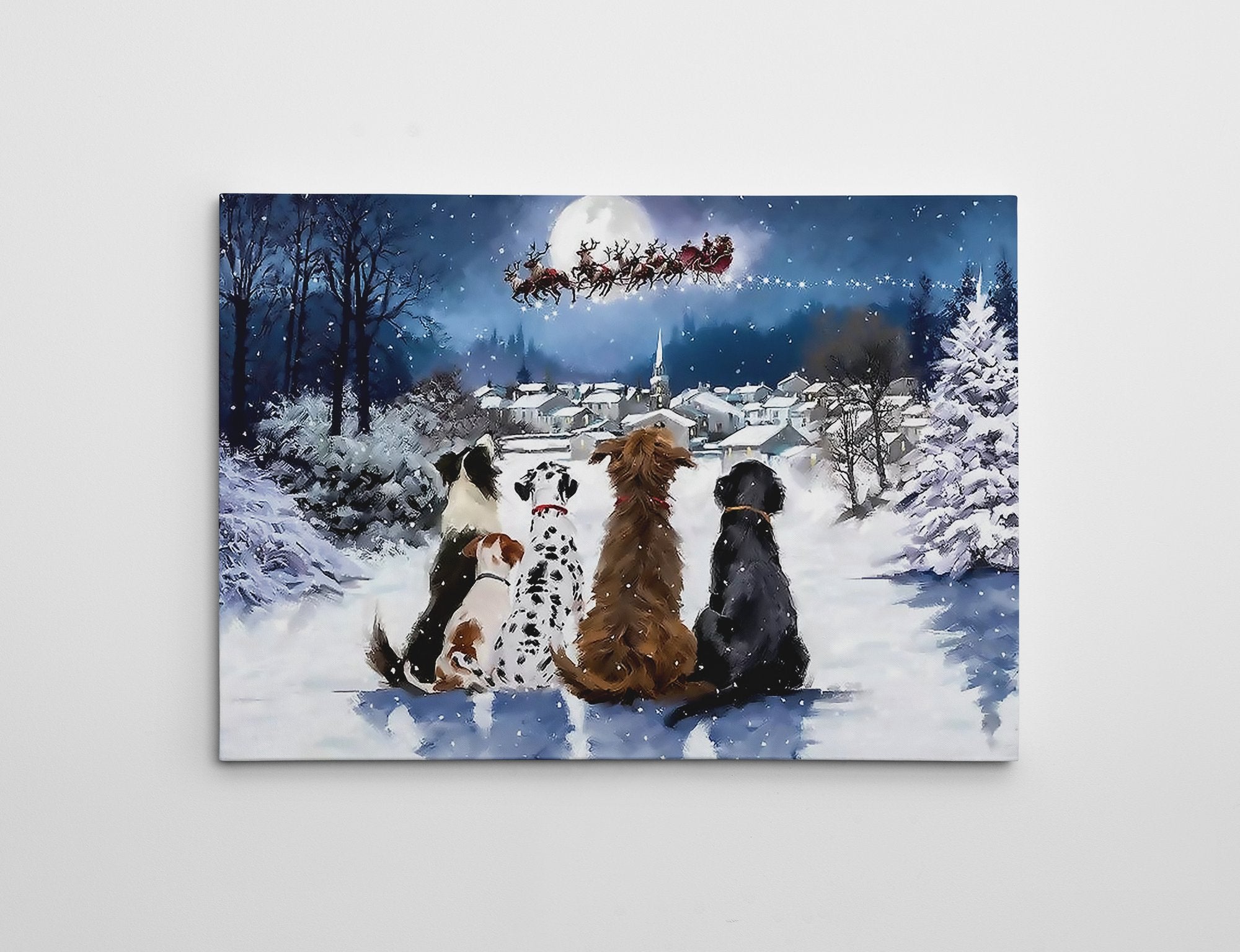 Quadro Decorativo em Tela 50x70cm - Pintura Multicolor com Moldura de Madeira 100% Canvas