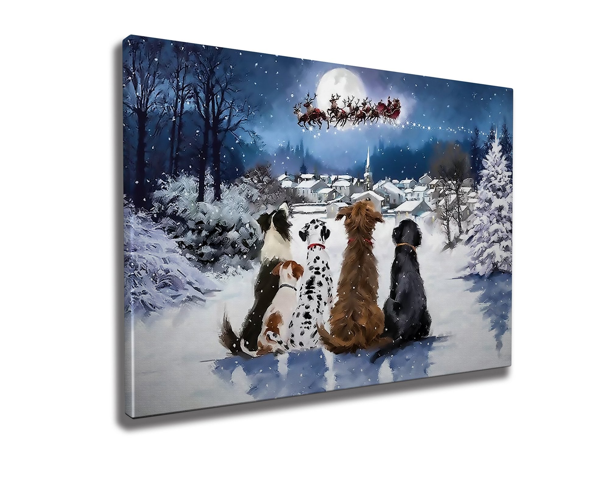 Quadro Decorativo em Tela 50x70cm - Pintura Multicolor com Moldura de Madeira 100% Canvas