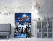 Quadro Decorativo em Tela 50x70cm - Pintura Multicolor com Moldura de Madeira 100% Canvas