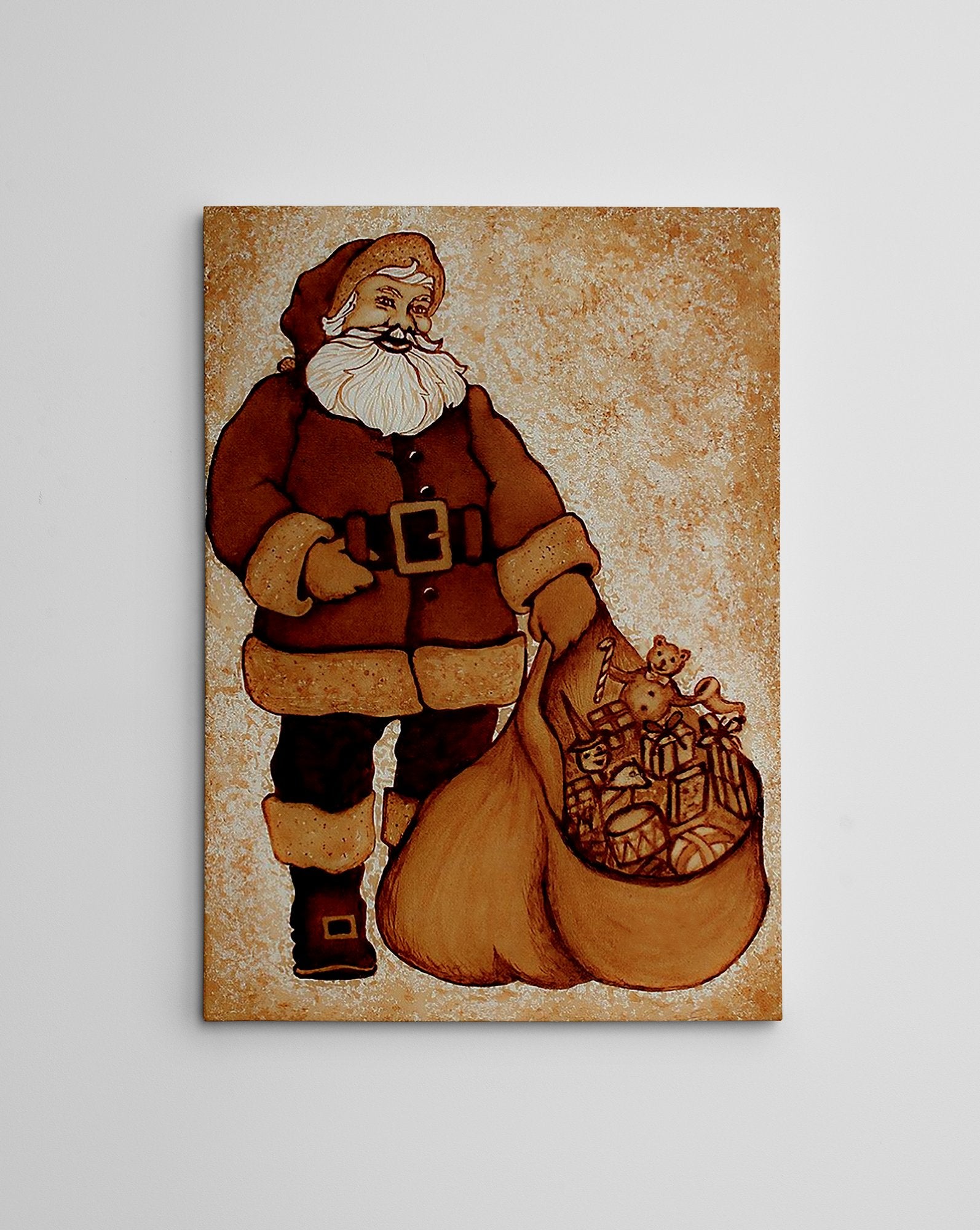 Quadro Decorativo em Tela 50x70cm - Pintura Multicolor com Moldura de Madeira 100% Canvas