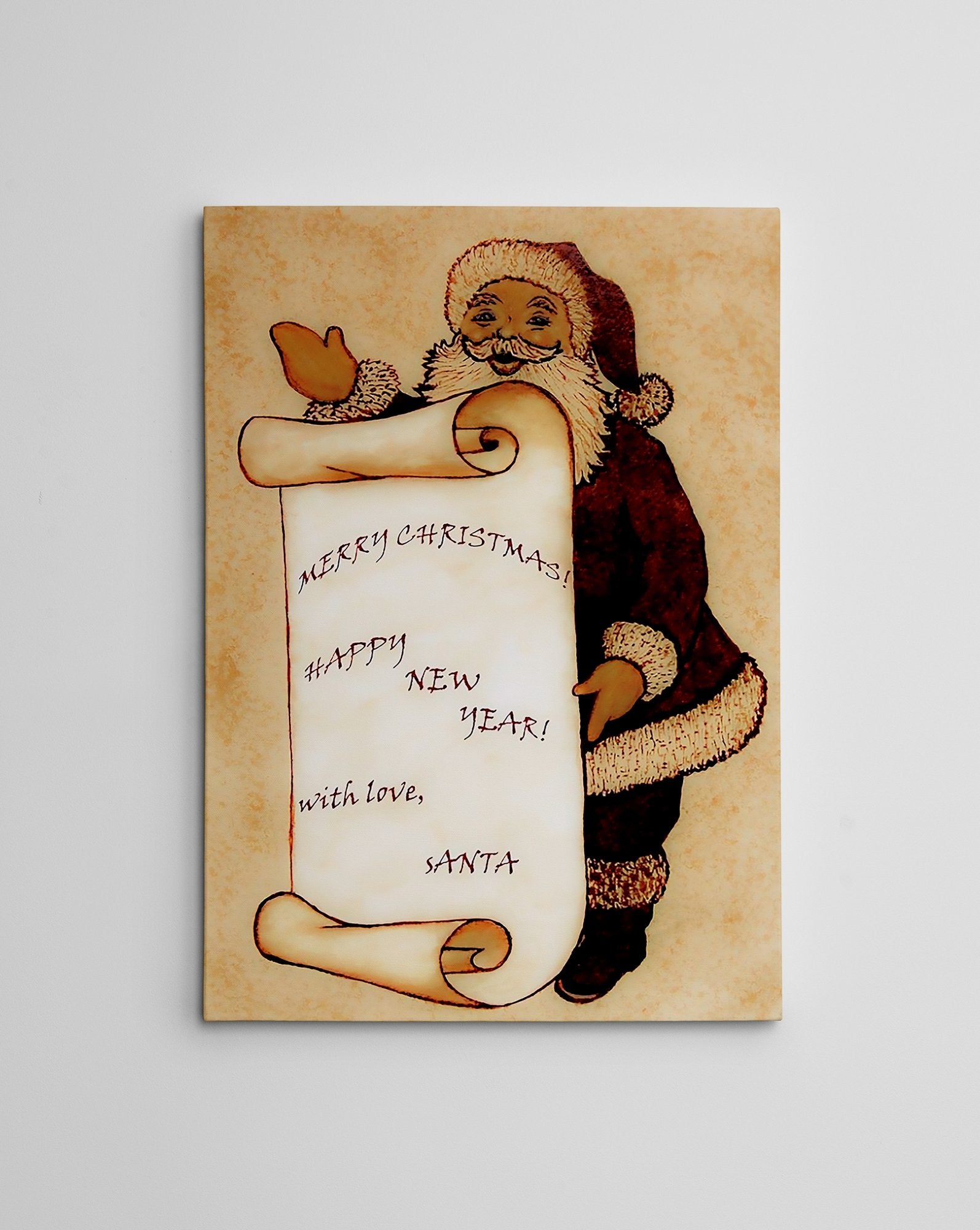 Quadro Decorativo em Tela 50x70cm - Pintura Multicolor com Moldura de Madeira 100% Canvas