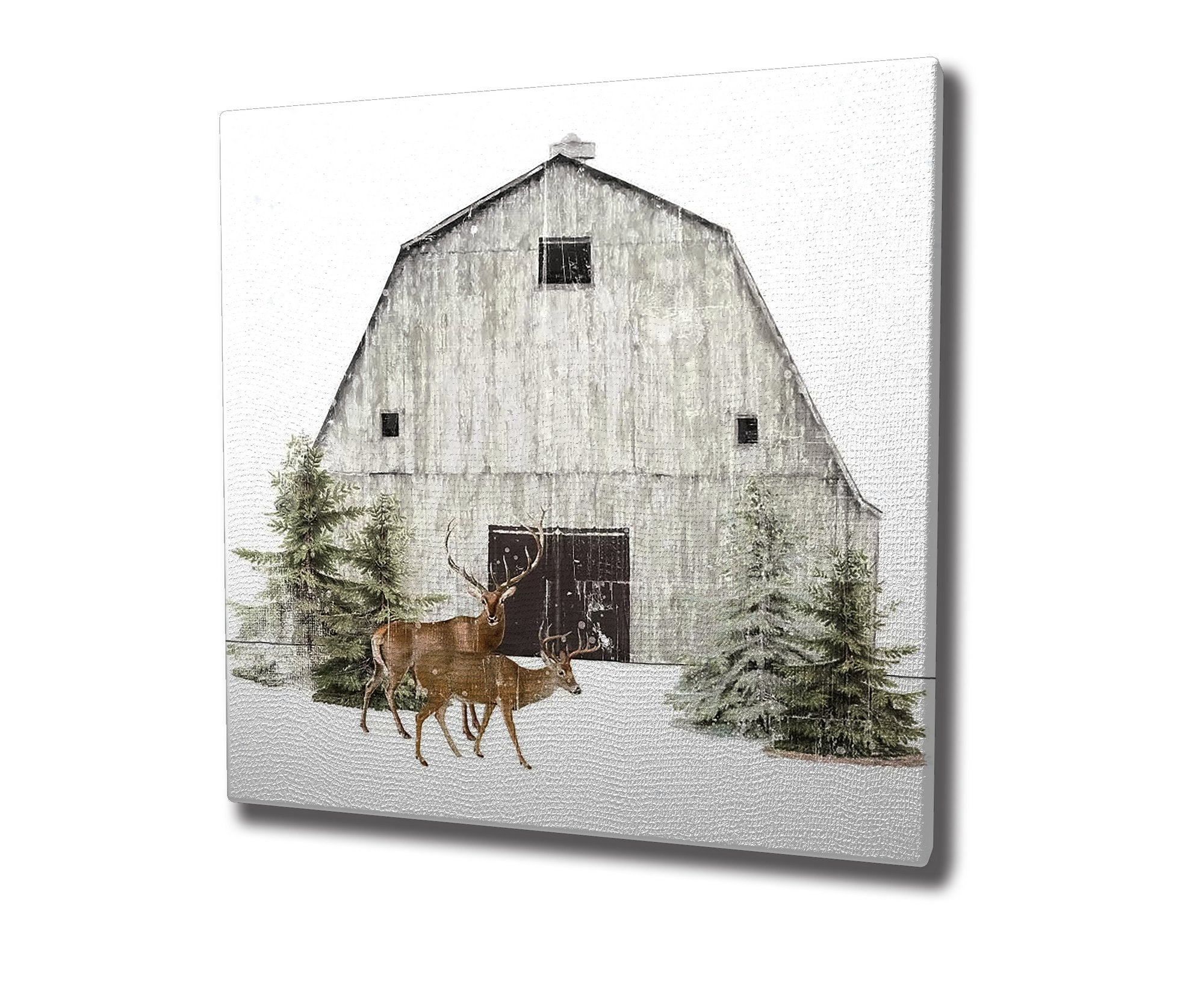 Quadro Decorativo em Tela KC447 Multicolor 45x45cm com Moldura de Madeira - Arte em Canvas 100%