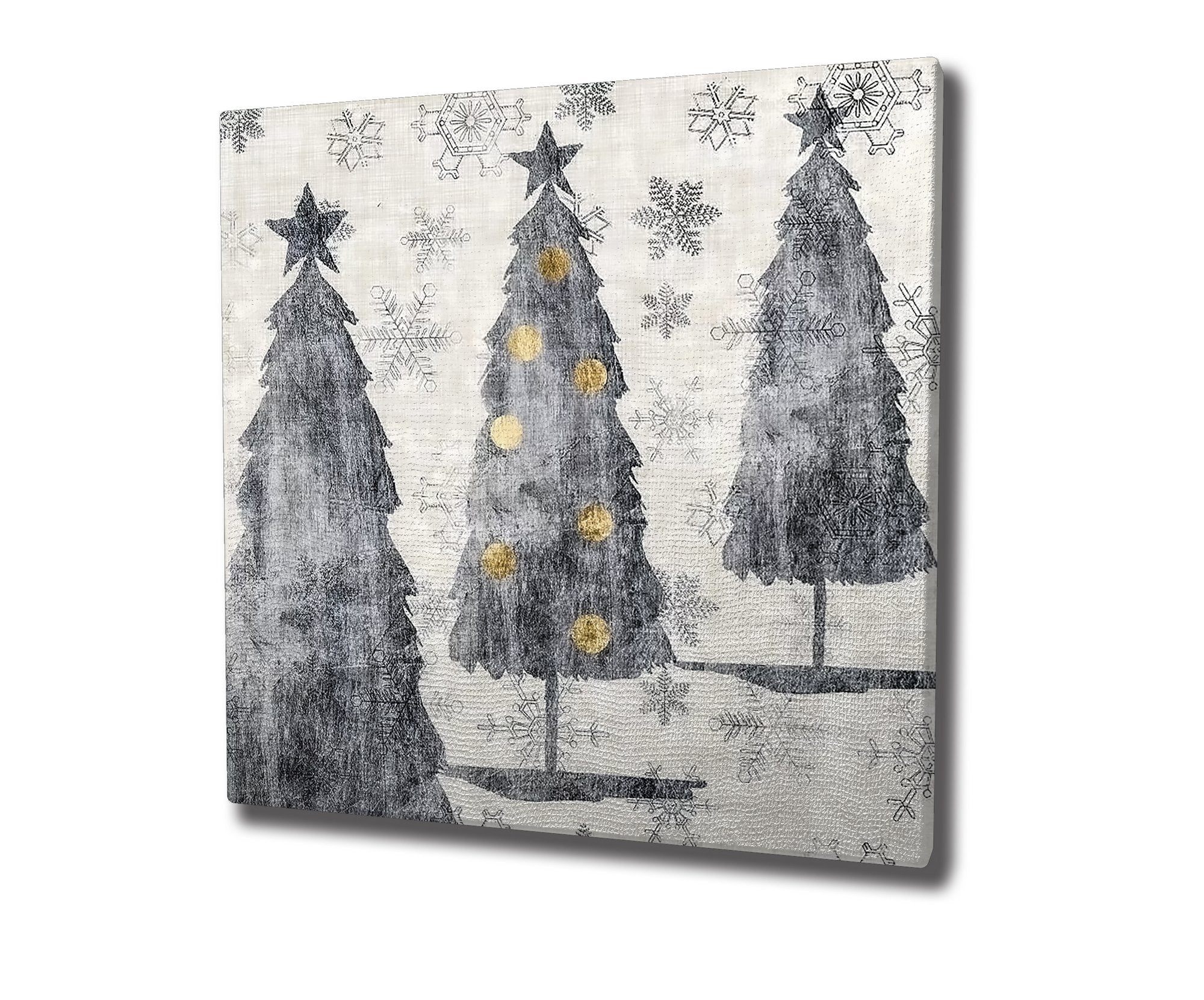 Quadro Decorativo em Tela KC448 Multicolor 45x45cm com Moldura de Madeira - Arte Moderna para Decoração de Interiores