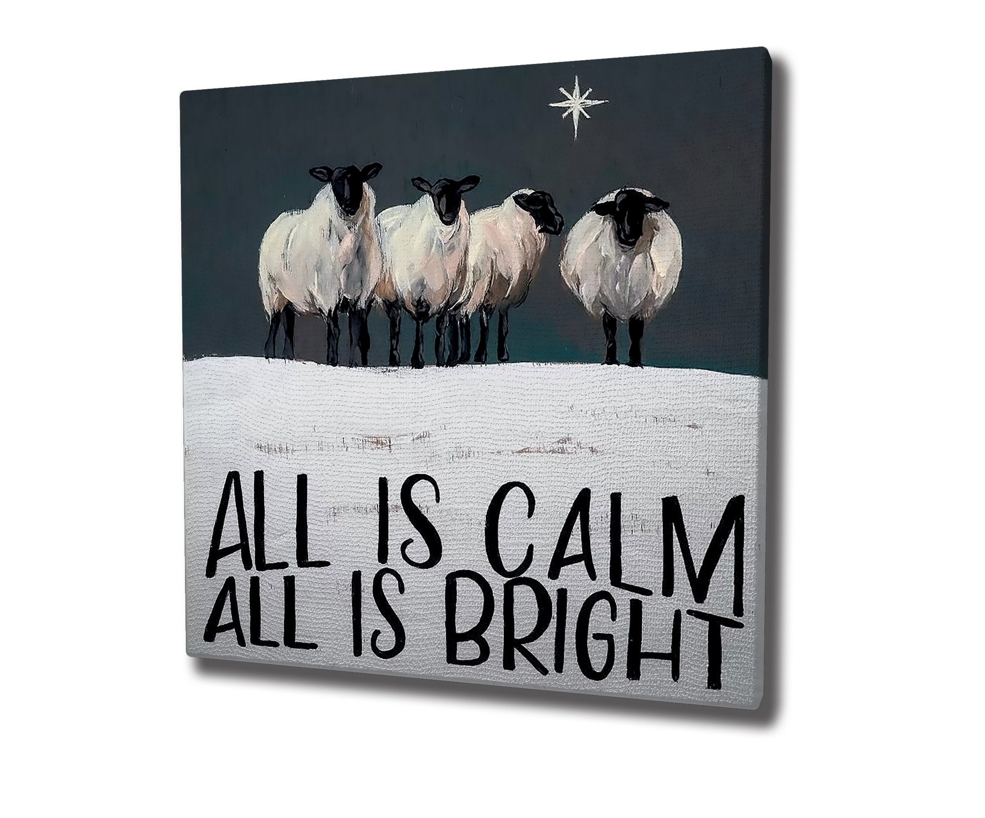 Quadro Decorativo em Tela Multicolor KC449 - Canvas 100% com Moldura de Madeira 45x45cm