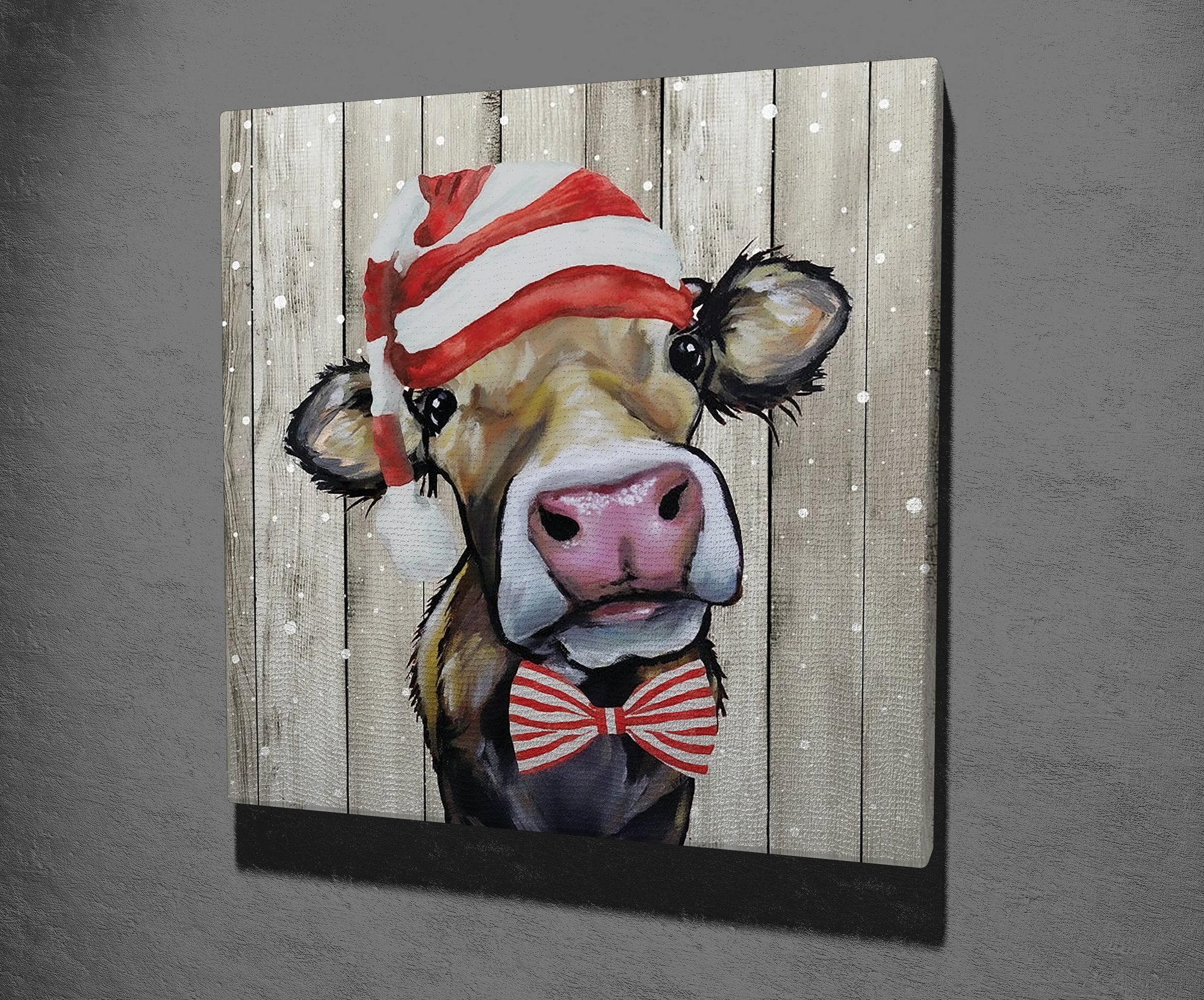 Quadro Decorativo em Tela KC452 Multicolor 45x45cm com Moldura de Madeira - Arte Moderna para Decoração de Interiores