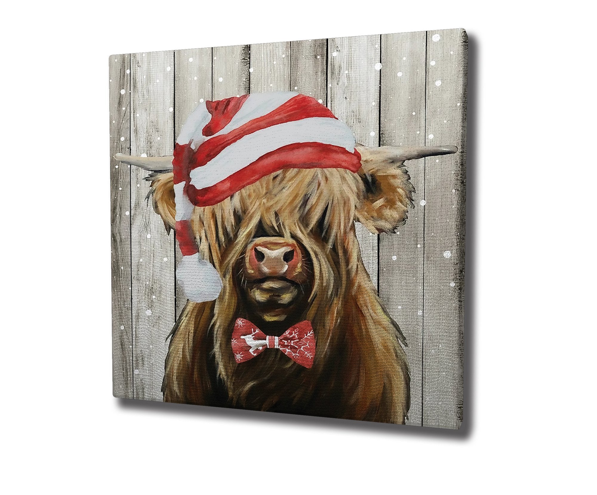 Quadro Decorativo em Tela KC453 Multicolor 45x45cm com Moldura de Madeira - Arte em Canvas 100% para Decoração de Interiores