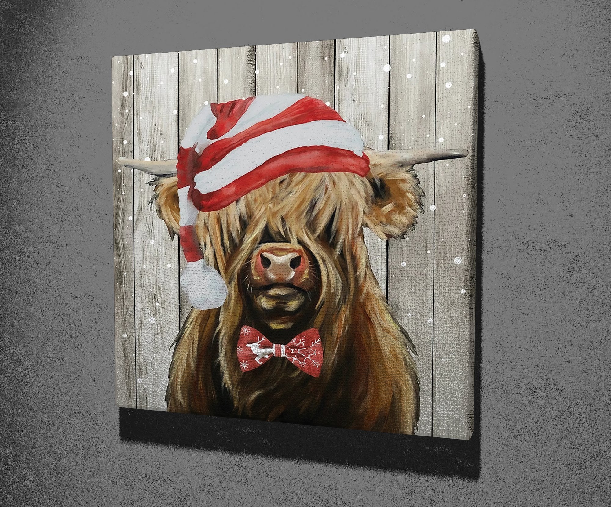 Quadro Decorativo em Tela KC453 Multicolor 45x45cm com Moldura de Madeira - Arte em Canvas 100% para Decoração de Interiores